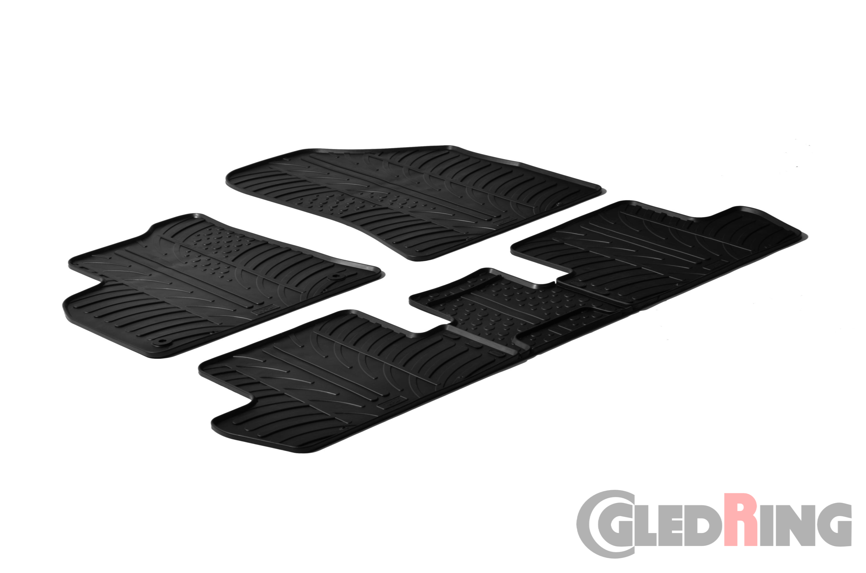 Original Gledring Passform Fußmatten Gummimatten 5 Tlg.+Fixing - PEUGEOT 3008 2009-08.2016